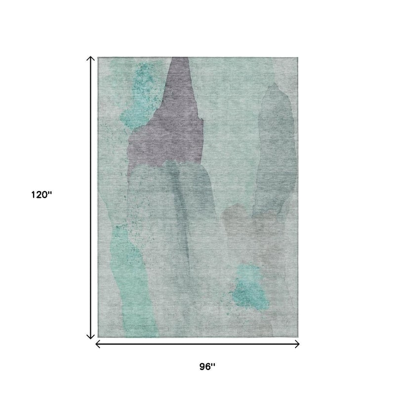 HomeRoots Abstract Transitional Rectangle Outdoor Rug