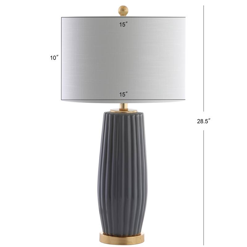 May 28.5" Ceramic LED Table Lamp, Navy by JONATHAN Y