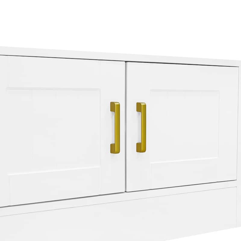 Wall Unit Entertainment Center with Bookshelves, Modern TV Stand Media Cabinet TV Console for TVs up to 80"