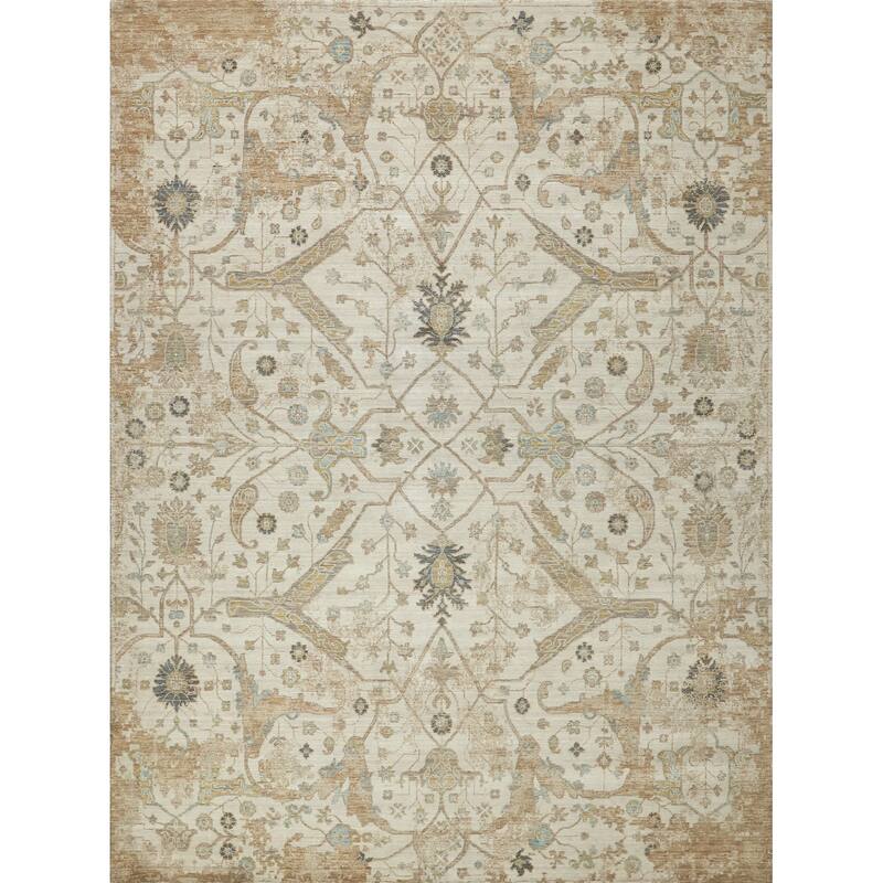 Artisan Handmade Wool/Nylon in Ivory Area Rug