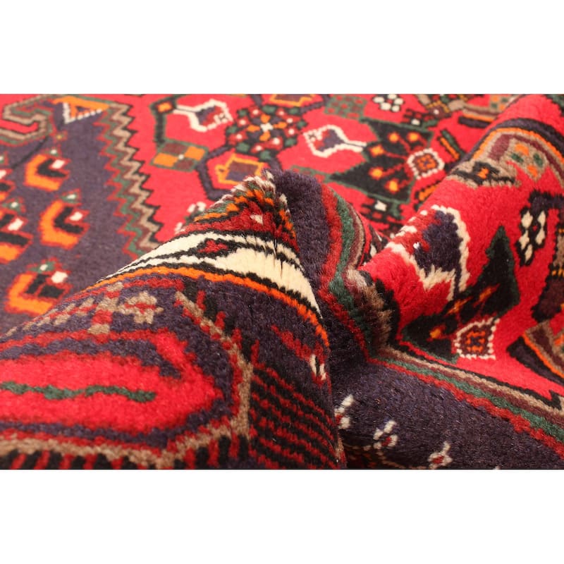 ECARPETGALLERY Hand-knotted Andelz Red Wool Rug - 4'2 x 6'8