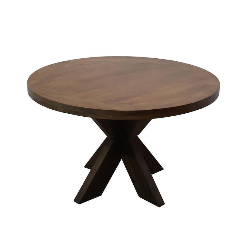 Felina Traditional Wood Round Dining Table, 60"D x 60"W x 30"H, Brown Finish by Sevita - 60"D x 60"W x 30"H