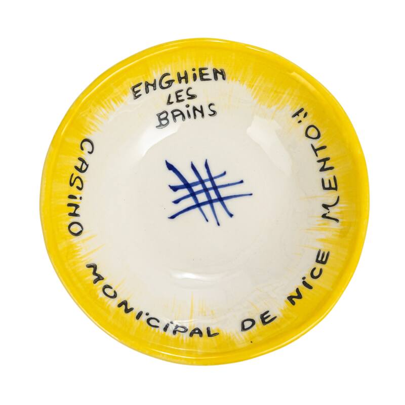 Stoneware Bowl Set with Casino Text - 4.5"L x 4.5"W x 1.5"H