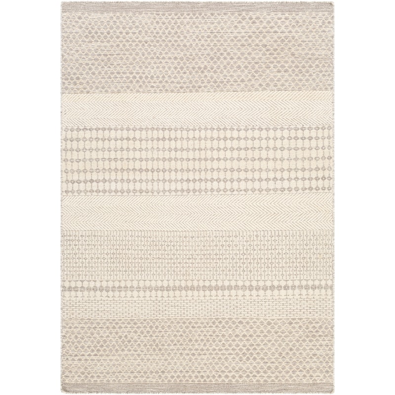 Livabliss Artuqid Handmade Boho Geometric Wool Area Rug - 2' x 3' - Beige/Grey