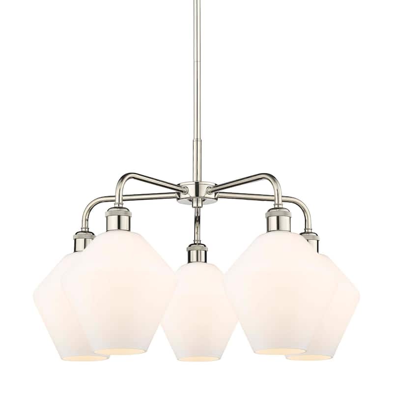 Innovations Lighting 516-5CR-17-26 Cindyrella Chandelier Cindyrella 5 - Polished Nickel / Cased Matte White