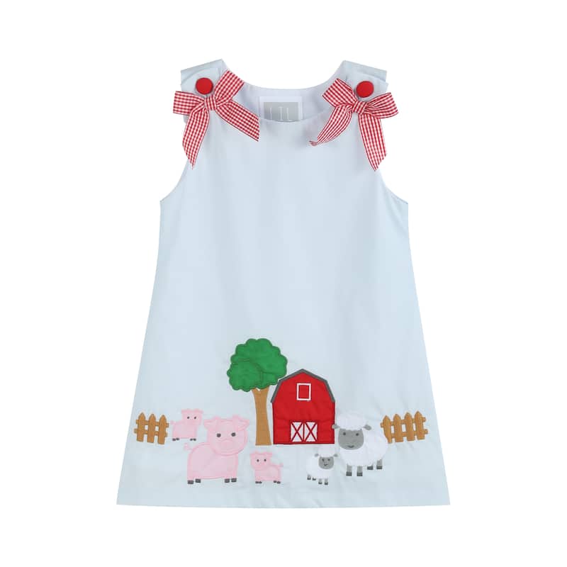 Lil Cactus Light Blue Barnyard A-Line Dress