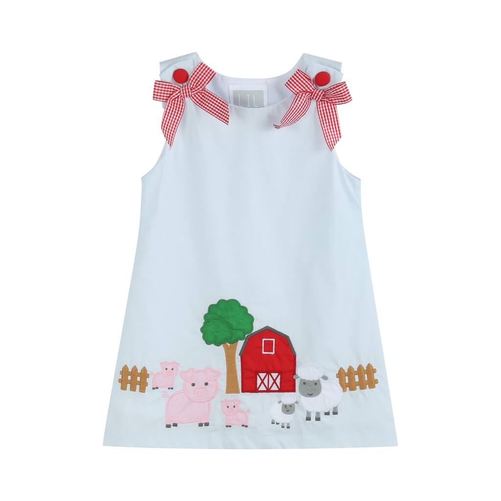 Lil Cactus Light Blue Barnyard A-Line Dress