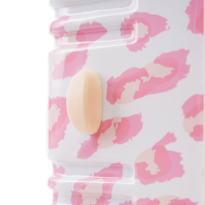 3-Piece, Modern Luggage Sets, Expandable Luggage with Silicone Handles and TSA Lock, for Boarding Travel, Pink Leopard