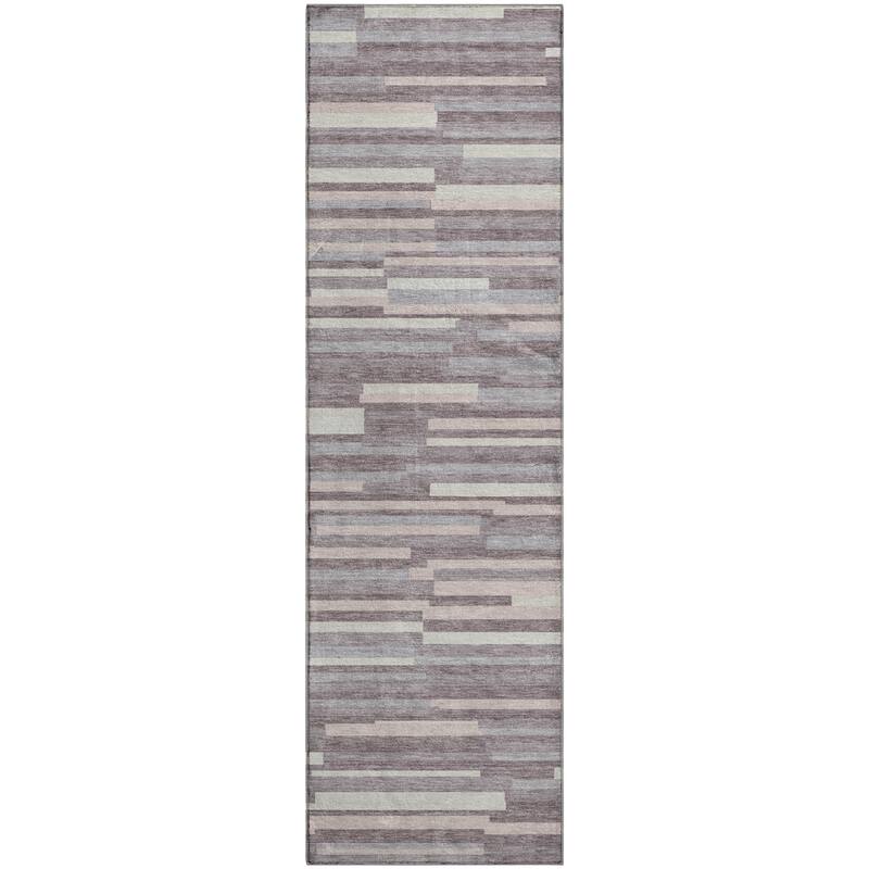 Premium Washable Super Soft Geo Stripes Mayfield Rug
