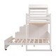 preview thumbnail 9 of 7, Modern Versatility galore Stairway Twin Over Full House Bed,Bunk Bed with Two Shelves and Seven Drawers