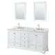 Option White / White Carrara Marble Top / Brushed Gold