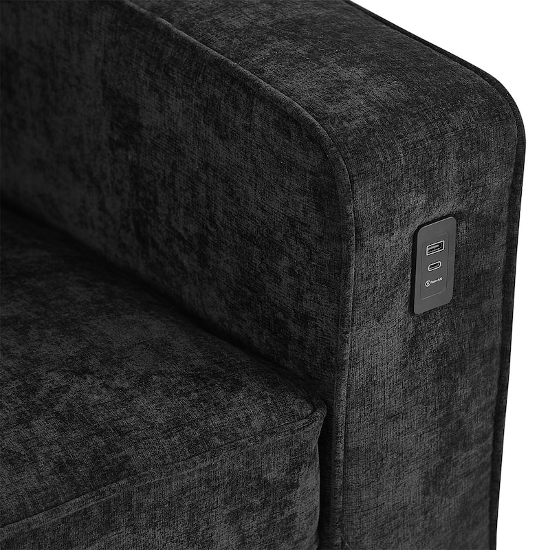 82.7" Sofas for Living Room, Comfy Love Seat Couches, Corduroy Loveseat Sofa,, Easy Assembly with USB