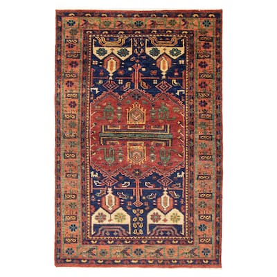 ECARPETGALLERY Hand-knotted Jules Serapi Dark Red Wool Rug - 4'10 x 7'7