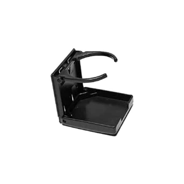 Attwood 11654-3 Fold-Up Drink Holder - Single Ring - Black Drink Holder Black