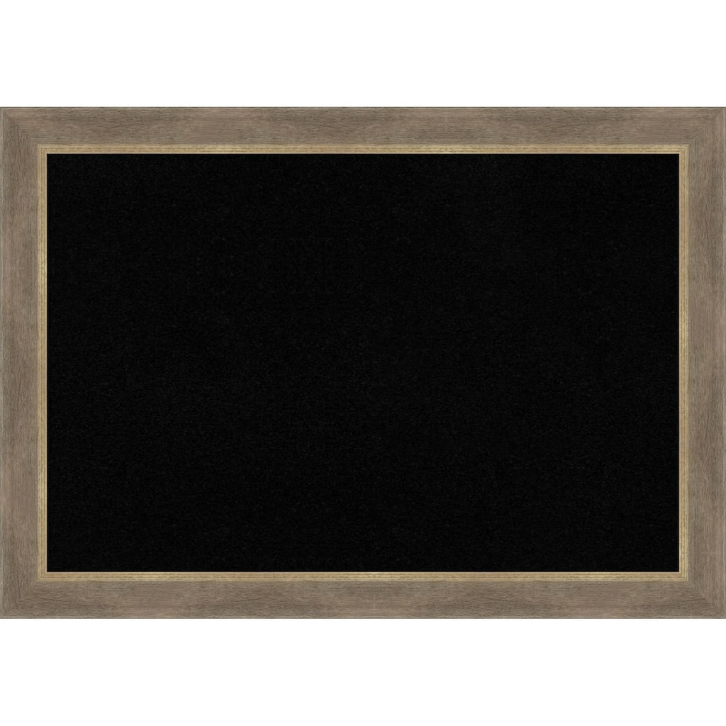 Driftwood Tan Wood Framed Cork Board - Bulletin Board, Organization Board, Pin Board