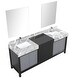 preview thumbnail 119 of 157, Lexora Zilara Bathroom Vanity Complete Set in Black and Grey with Faucet