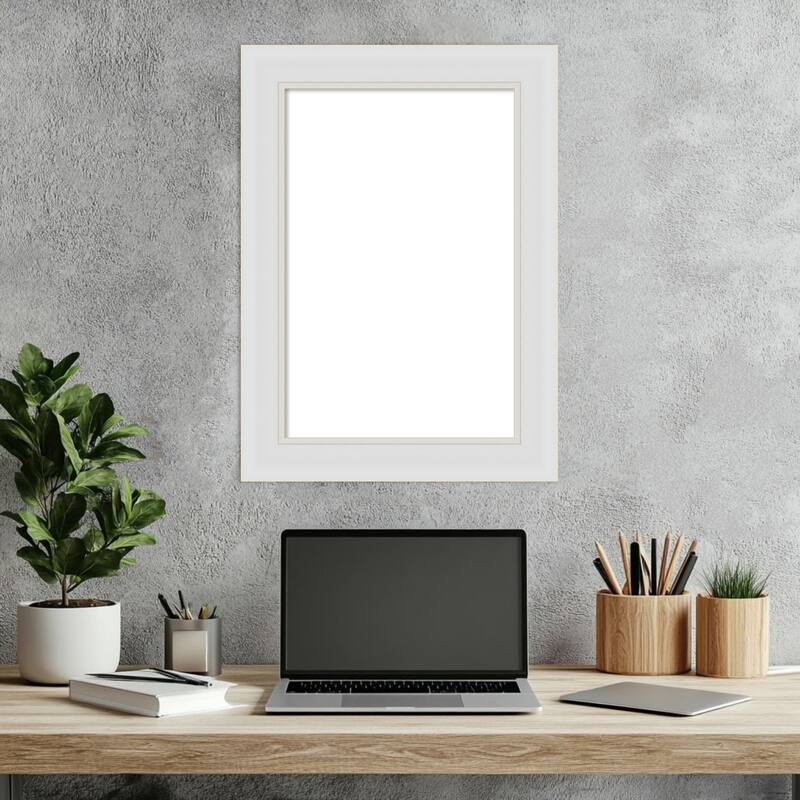 Amanti Art Flair Polished Nickel Framed Dry Erase Magnetic Board