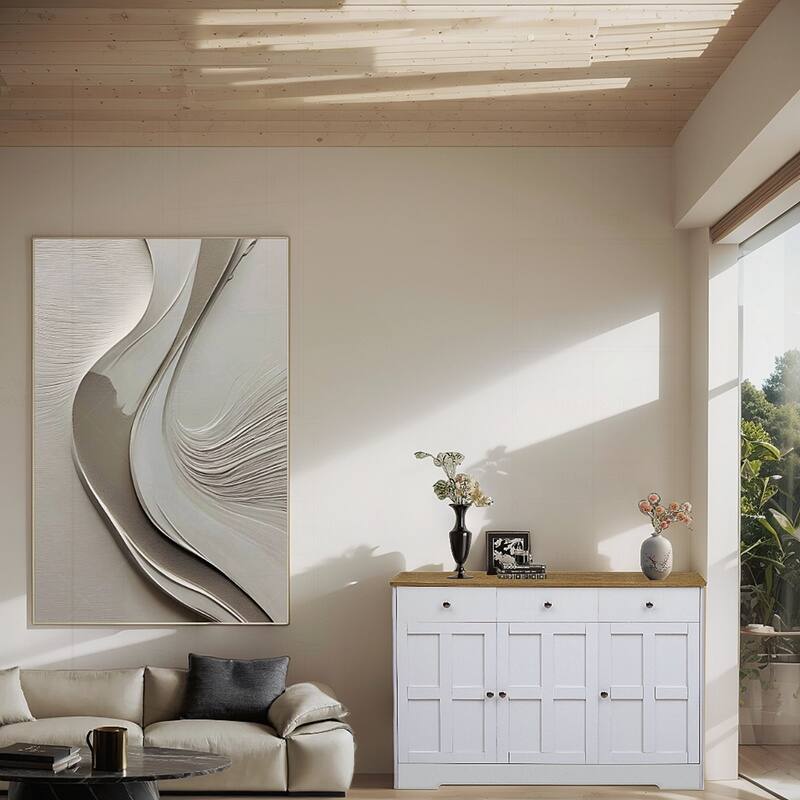 Versatile Sideboard with Drawers for Various Rooms