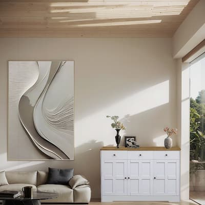 Versatile Sideboard with Drawers for Various Rooms