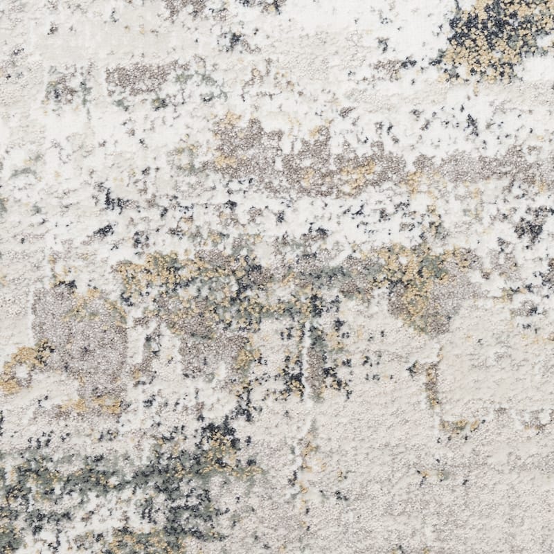 Nourison Distinctive Indoor only Cream / Ivory Abstract Area Rug - 7' 10" x 9' 10" - Ivory/Grey - 7' 10" x 9' 10" - Rectangle