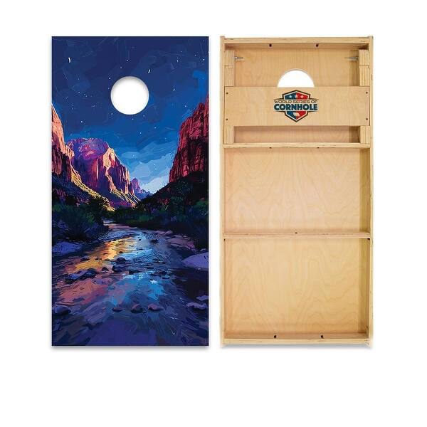 slide 2 of 6, Zion National Park Regulation 2x4 Cornhole Board Set All-Weather - Include Carrying Case
