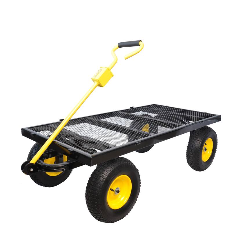 Anmytek Heavy Duty Steel Mesh Utility Wagon with Removable Sides 880 lbs Capacity Garden Cart