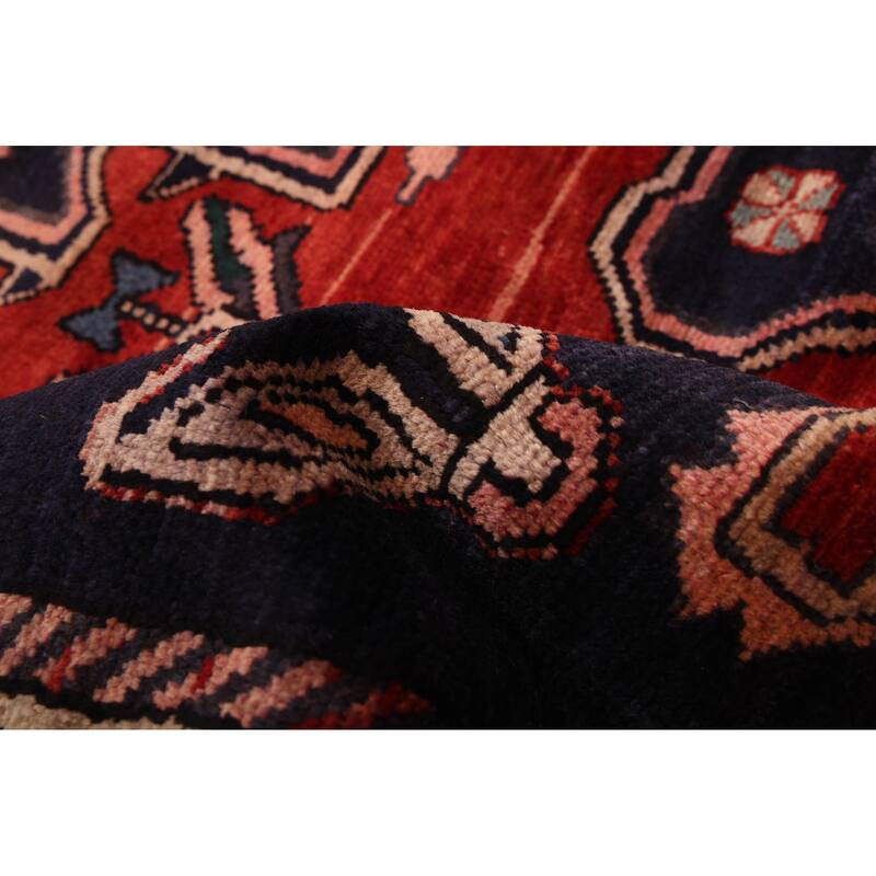ECARPETGALLERY Hand-knotted Anatolian Vintage Dark Navy, Red Wool Rug - 5'2 x 7'5