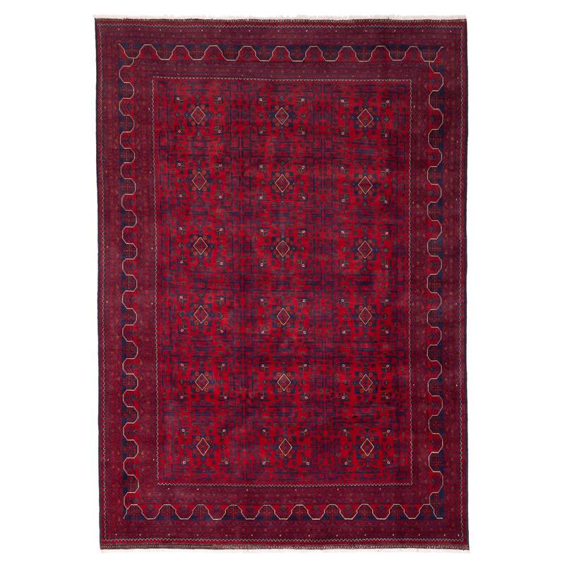 ECARPETGALLERY Hand-knotted Finest Khal Mohammadi Red Wool Rug - 6'8 x 9'6