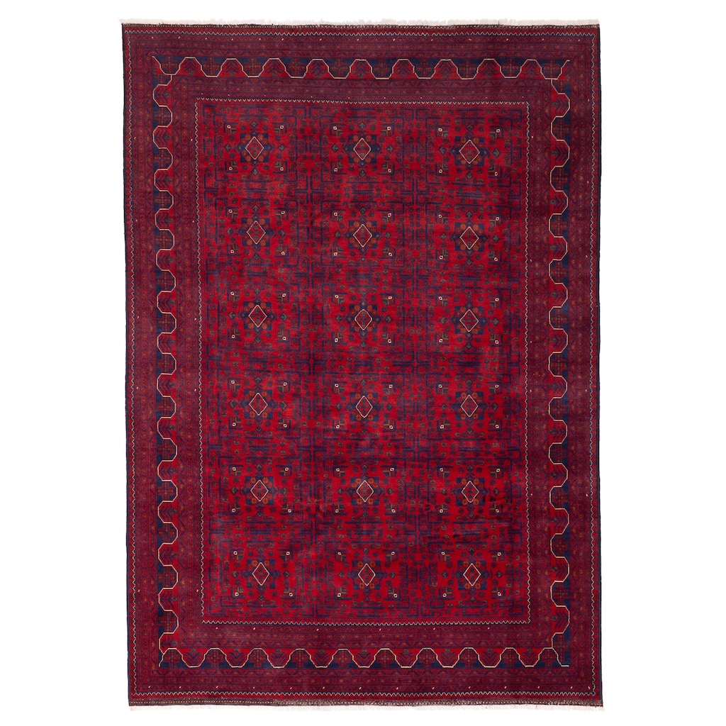 ECARPETGALLERY Hand-knotted Finest Khal Mohammadi Red Wool Rug - 6'8 x 9'6