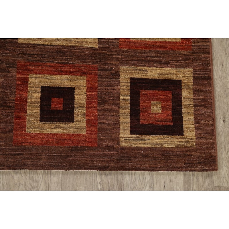 Geometric Gabbeh Kashkoli Oriental Area Rug Wool Hand-knotted - 6'6" x 9'2"