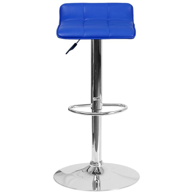 Contemporary Vinyl Adjustable Height Bar Stool - 34.5 to 43"