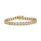 preview thumbnail 1 of 4, 14K Yellow Gold Plated .925 Sterling Silver 2.00 Cttw Miracle Set Diamond Wave Link Bracelet (L-M, I2-I3) - Size 7.25"