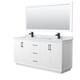 Option White, Black Trim, Carrara Marble Top