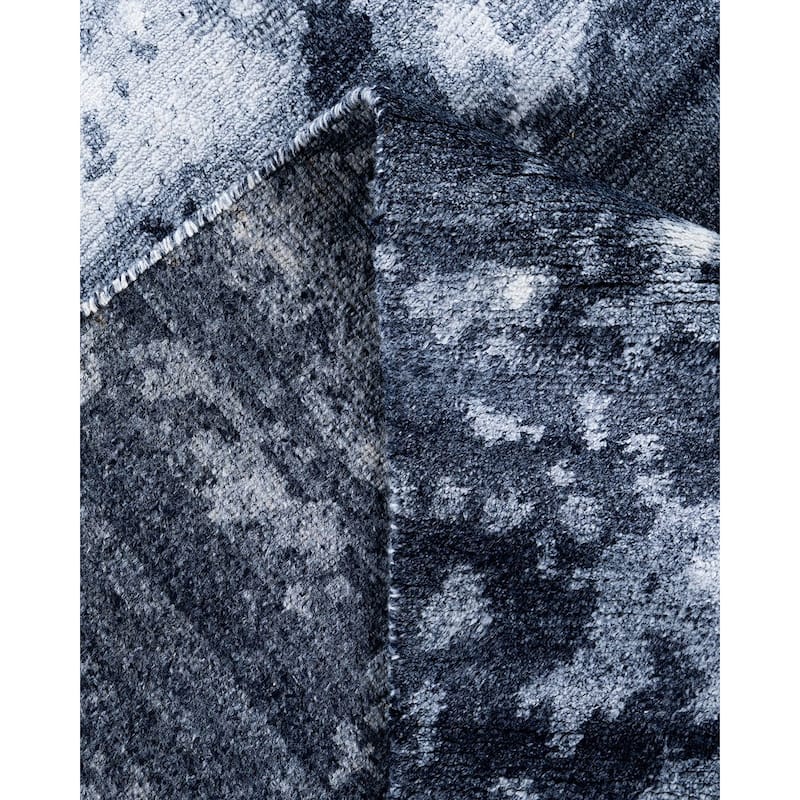 Modern One-of-a-Kind Hand-Knotted Area Rug, Blue - 8' 2" x 9' 10"