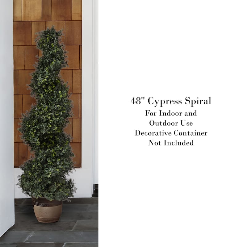 Pure Garden 4FT Spiral Cypress Artificial Tree