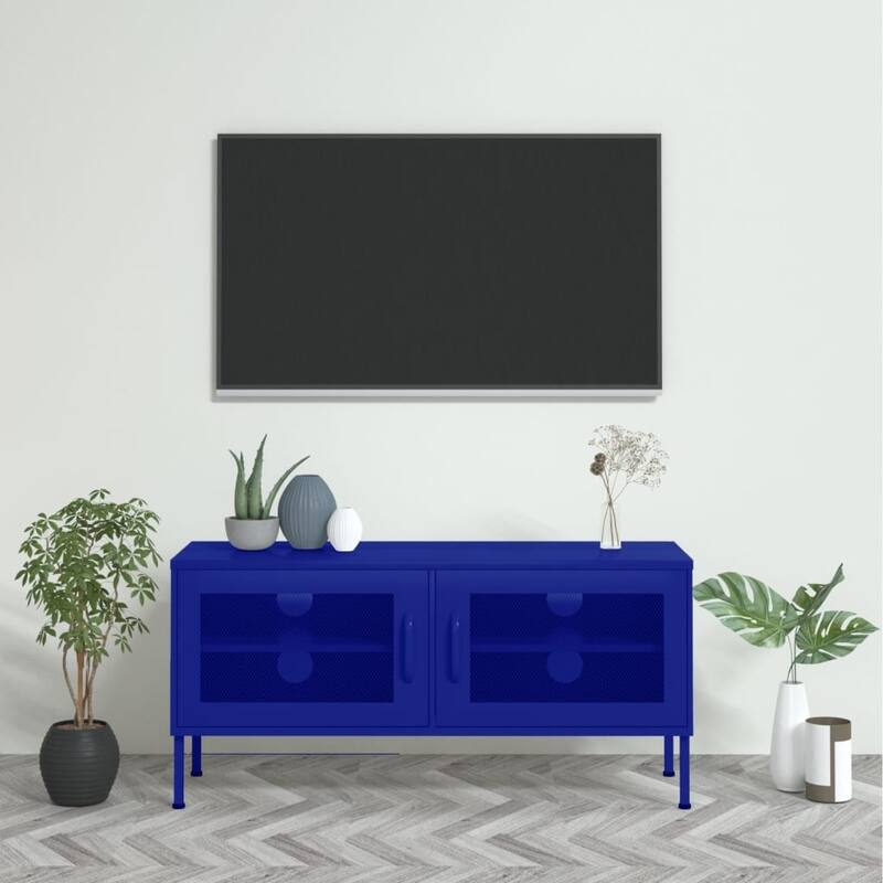 vidaXL TV Stand TV Unit Sideboard Home TV Console Media Unit Cupboard Steel - 41.3" x 13.8" x 19.7" - Green