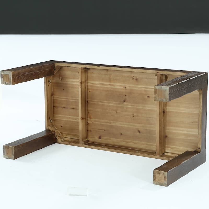 63-Inch Solid Wood Computer Desk, Large Executive Desk for Home Office