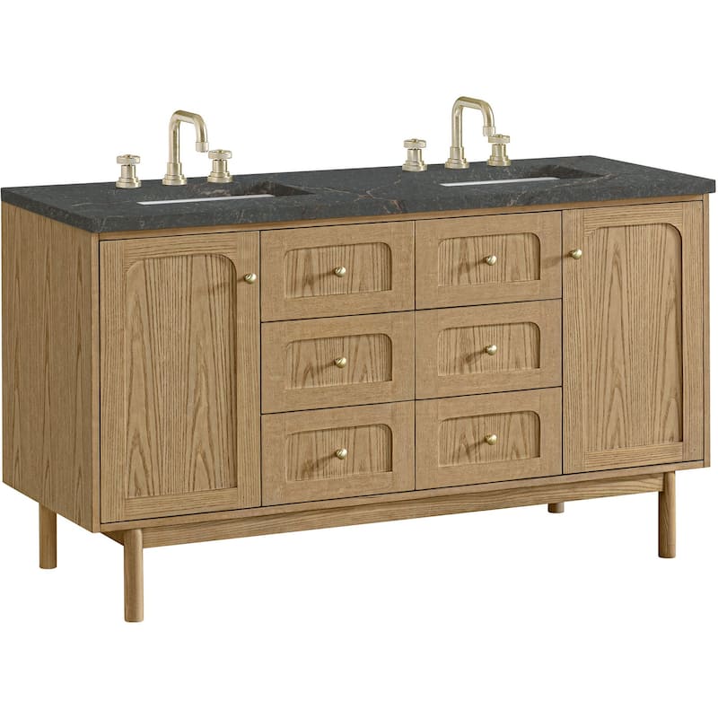 James Martin Vanities 545-V60D-FPBL Laurent 60" Wall Mounted or Free