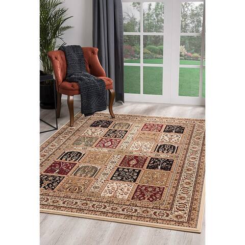 2' x 10' Cream Traditional Decorative Runner Rug