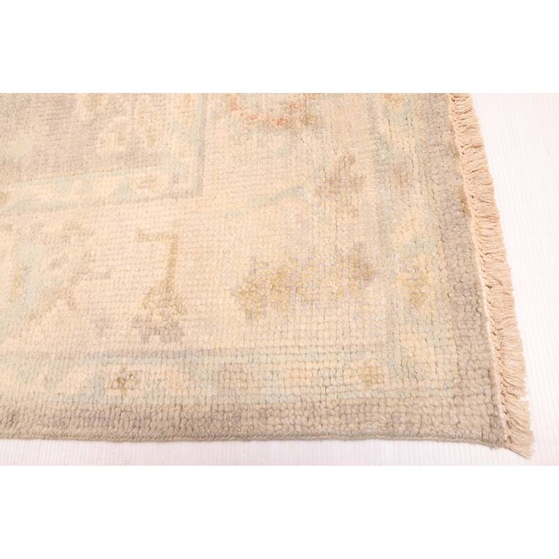 ECARPETGALLERY Hand-knotted Modern Oushak Grey Wool Rug - 7'8 x 9'11