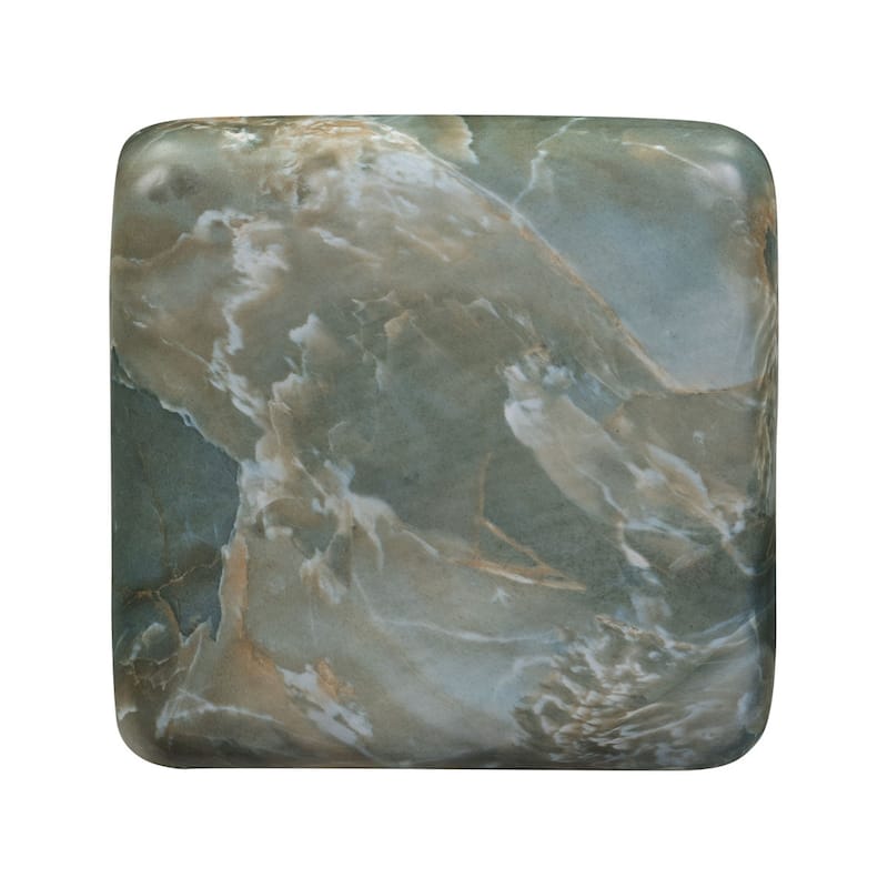 Quadra Cube Concrete Side Table with Marble Finish