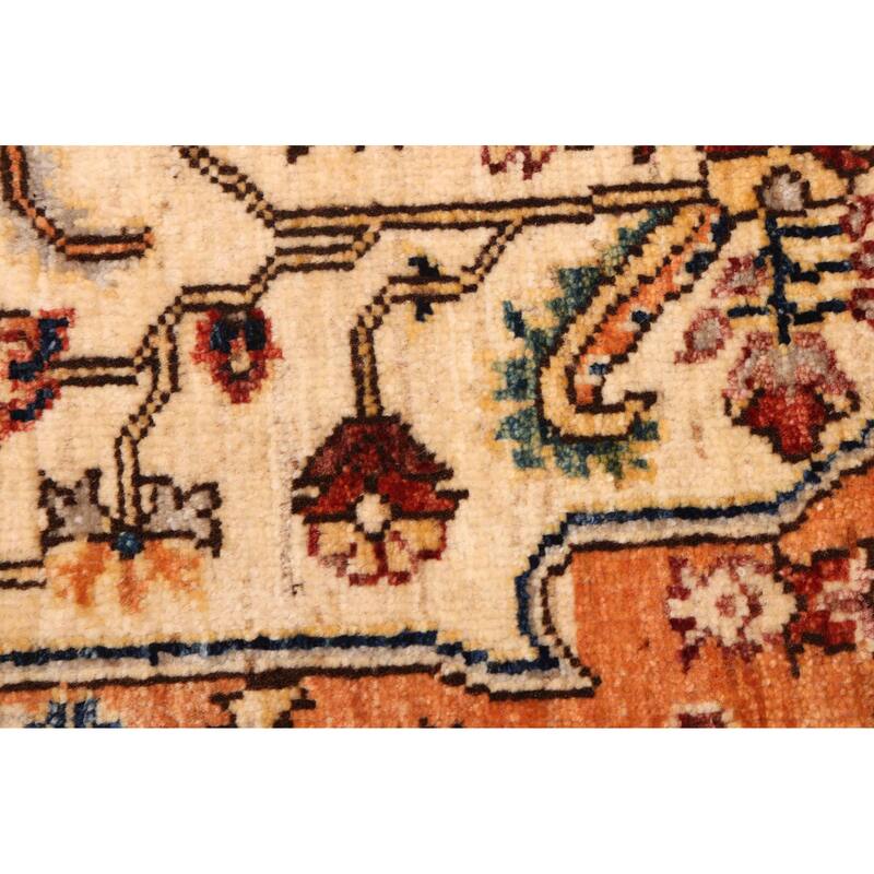 ECARPETGALLERY Hand-knotted Aryana Ivory Wool Rug - 5'8 x 7'10