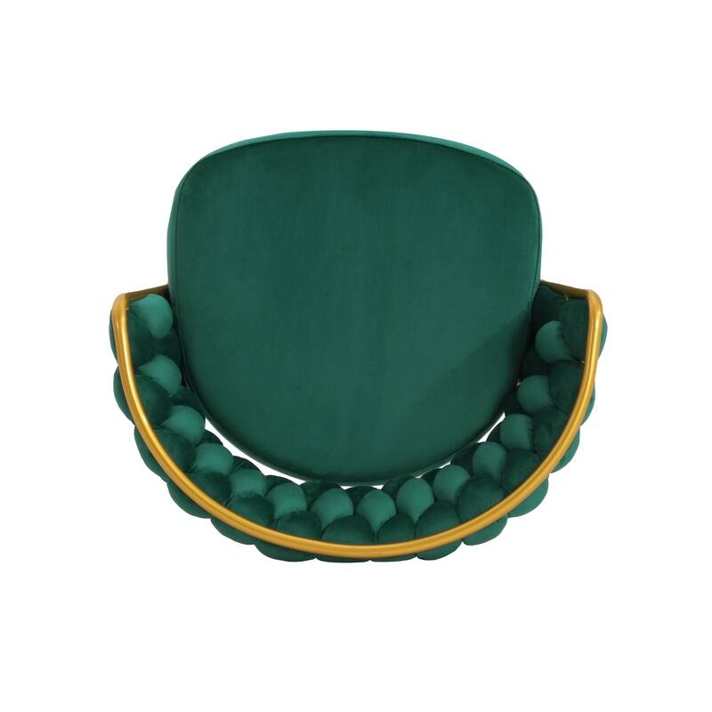 Velvet Swivel Bar Height Stools Set of 2, Counter Stools Dining Chairs with Hand-Woven Backrest & Footrest