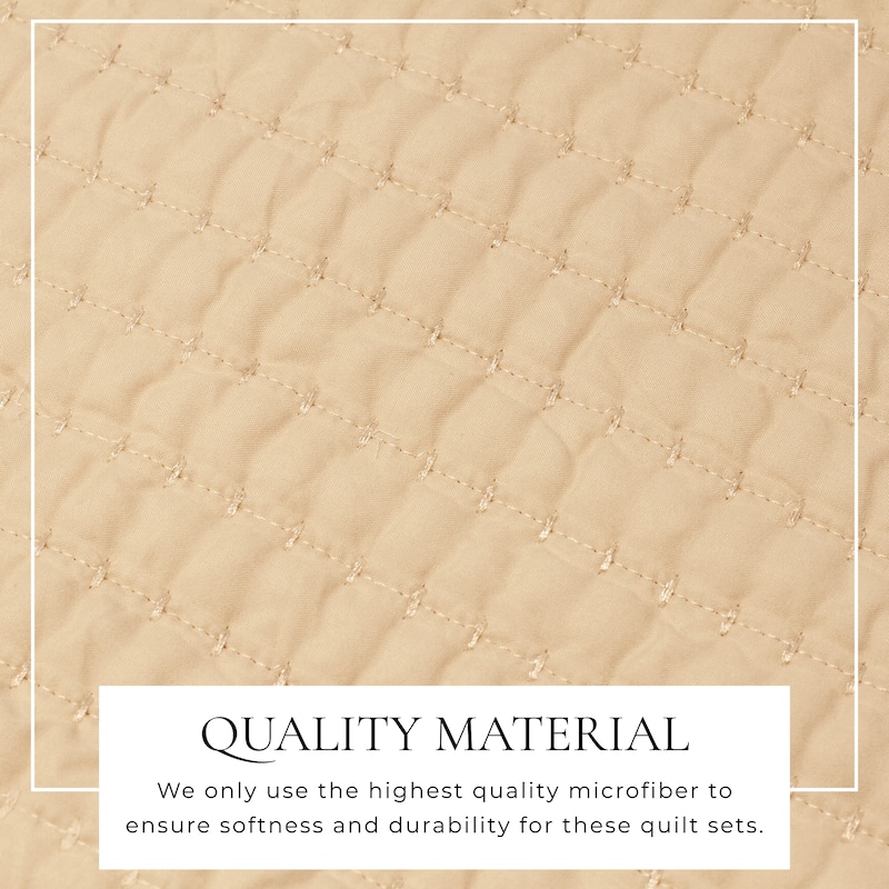 Linery & Co. Detailed Channel Stitch Microfiber Quilt Set With Shams.