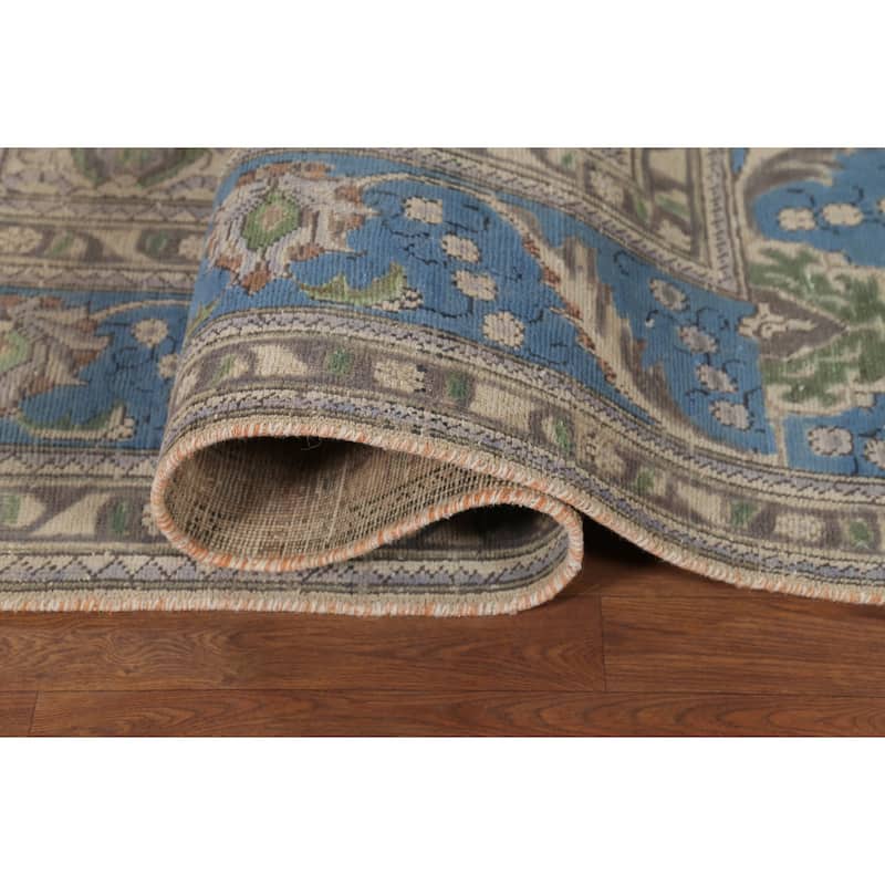 Floral Tabriz Persian Vintage Rug Handmade Living Room Wool Carpet - 8'1"x 11'3"