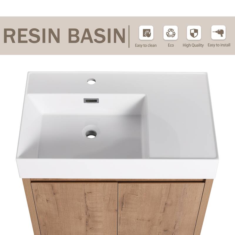 Beingnext 24"/30"/48"/60" Bathroom Vanity with Sink, Freestanding Bathroom Vanity with Soft Close Door