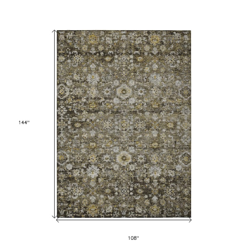 HomeRoots Oriental Traditional Rectangle Outdoor Rug