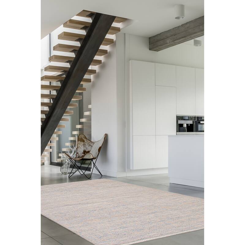 ECARPETGALLERY Hand-knotted Mystique Grey Wool Rug - 6'0 x 9'4