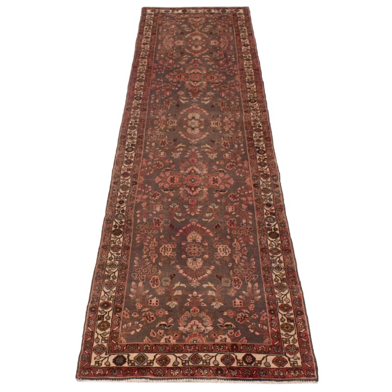 ECARPETGALLERY Hand-knotted Andelz Grey Wool Rug - 3'2 x 13'7