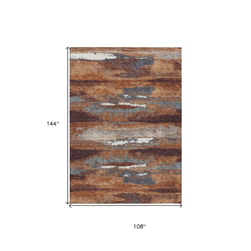 HomeRoots Abstract Transitional Rectangle Outdoor Rug